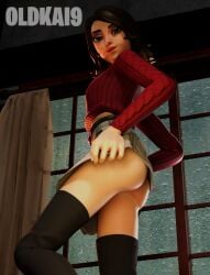 3d 3d_(artwork) ass big_ass brown_hair brown_hair_female clothed clothed_female clothing female female_focus female_only flash flashing flashing_ass fortnite looking_back looking_back_at_viewer looking_down looking_down_at_viewer mostly_clothed mostly_clothed_female oldkai9 presenting presenting_ass shiny shiny_skin short_hair short_hair_female skirt skirt_lift skirt_up skye_(fortnite) smile smiling smiling_at_viewer solo solo_female solo_focus stockings watermark winter_wonder_skye_(fortnite)