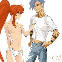 clothed_male kamina tagme tengen_toppa_gurren_lagann yoko_littner