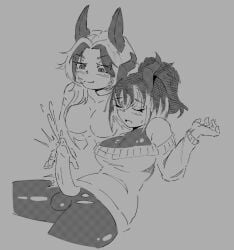 1futa 2girls balls breasts clothed clothing cum cumming featureless_breasts futanari ghostbacon nude penis penis_out roblox roblox_avatar robloxian self_upload sketch tagme thighs yuri