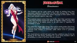 1futa 1girls anus areolae asshole barefoot_sandals breasts bulge bulge_through_clothing bulge_under_clothes caption clothed clothed_female cock commentary deity dick dickgirl energy_ball energy_orb english english_commentary english_text feet female female_only floating flying frame framed framed_picture freelustism full_body futa_only futanari glowing_tattoos goddess large_breasts large_thighs long_hair magic magical mature_female mature_woman milf mommy mother mythology penis pink_toenails pubic_hair purple_eyes red_dress religion see-through see-through_clothes see-through_clothing see-through_dress see-through_top sky solo solo_female solo_focus solo_futa space stars story tattoos text the_goddess toes white_hair white_pubic_hair white_tattoos wide_hips wide_thighs