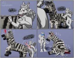 3d_(artwork) absurd_res angry anthro anthro_on_feral anus awkward_expression barely_visible_anus border comic digital_drawing_(artwork) digital_media_(artwork) dragon dutch_angel_dragon english_text equid equine exclamation_point expressions facesitting feral hi_res male mammal microsoft minecraft mojang mythological_creature mythological_scalie mythology nameless_character open_mouth scalie sitting sitting_on_another snout_in_ass square square_head squirming striped_body stripes text thatderglover69 white_body white_border xbox_game_studios zebra zoophilia