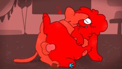 andromorph animated anthro birthday_gift bodily_fluids detailed_background duo genital_fluids intersex intersex/male male nakeilyar pawpads penetration penile penile_penetration penis_in_vagina vaginal_fluids vaginal_penetration wilt_(nakeilyar)