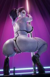 1girls 3d 3d_(artwork) blizzard_entertainment clothed_female clothing female female_focus female_only fishnet_armwear fishnet_clothing fishnet_legwear fishnet_thighhighs fishnets functionally_nude functionally_nude_female gold_earrings hoop_earrings mwood neon_lights nude nude_female nyl_widowmaker overwatch partially_clothed ponytail skimpy skimpy_bikini skimpy_clothes skimpy_outfit skin_tight skindentation solo solo_female solo_focus tied_hair tight_clothes tight_fit widowmaker