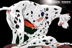 balls canine canine_penis canine_pussy canon_couple klaus_doberman male mammal oral oral_sex penis penis_lick perdita pongo testicles