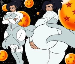 1girls 20:17 alternate_version_available anissa_(cosplay) ass ass_bigger_than_head ass_focus ass_grab big_ass big_boobs big_breasts big_butt big_thighs black_hair breasts cosplay crossed_arms dragon_ball dragon_ball_(object) dragon_ball_super female female_only female_saiyan flying frown huge_ass huge_breasts invincible kale large_ass large_breasts light_skin muscular muscular_female saiyan savionprosd space space_background thick_butt thick_hips thick_legs thick_thighs thighs_bigger_than_head viltrumite