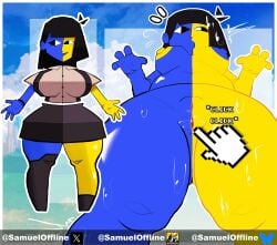 areolae big_breasts clothed clothed_female completely_nude completely_nude_female ena ena_(series) mouse_cursor nipples nude nude_female perspective pussy pussy_juice pussy_juice_drip samueloffline sweaty_thighs tagme thick_thighs