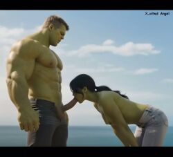 ai_generated big_penis blowjob bruce_banner cousin cousin_and_cousin cousins family felation fetish fitness friends_with_benefits green_skin hulk incest incest_(lore) incestuous jennifer_walters like_siblings marvel muscles muscular_female muscular_male nice_tits oral oral_sex she-hulk she-hulk:_attorney_at_law siblings siblings_with_benefits superhero superheroine tagme video