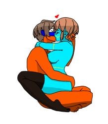 girl countryhumans kazakhstan_(countryhumans) russia_(countryhumans) male sex high_tights white_background shadow