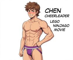 ai_generated gay jockstrap jockstrap_only male male_only muscular muscular_male ninjago