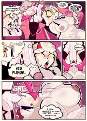angel_dust_(hazbin_hotel) charlie_morningstar_(hazbin_hotel) cheating_girlfriend goodbyellow hazbin_hotel