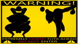 warning sign person fan art
