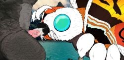 6_legs animal_genitalia animal_penis antennae_(anatomy) anthro anthro_on_feral anthro_penetrating anthro_penetrating_feral artemthehalf arthropod blue_eyes duo female feral feral_penetrated fur genitals godzilla godzilla_(series) insect_wings insects kaiju lepidopteran male male/female monster moth mothra mothra_(series) multi_limb oral oral_penetration penetration penis reptile scales scalie sex toho wings zoophilia