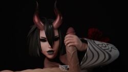 1boy 1girls 2026 3d 3d_animation animated animation artist_name audio big_penis black_eyes black_hair black_lipstick blender blender_(software) blender_cycles breath clothed clothed_female clothed_female_nude_male clothing demon demon_girl demon_horns epic_games focus_on_penis fortnite fortnite:_battle_royale fortnite:_save_the_world grabbing_penis hand_on_penis handjob heavy_breathing horn horns horny horny_female japanese_clothes japanese_female kimono light-skinned_female light-skinned_male light_skin looking_at_another male monster monster_girl night_rose non-human nsfw nude nude_male oni oni_female oni_horns outercourse penis penis_grab seductive_look short_hair suyotta tagme video video_game video_game_character video_games