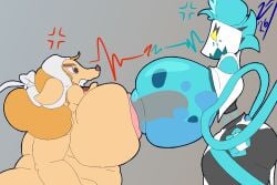 angry anthro ass big_breasts big_butt big_nipples breasts canid canine cross-popping_vein deltarune docking fat_face fat_folds felid female female/female female_only floating_hands floating_torso hi_res huge_breasts huge_butt huge_nipples hyper hyper_breasts hyper_nipples mammal nipple_docking nipple_fetish nipple_penetration nipple_play nipples one_piece overweight overweight_female penetration penile sex siatdusk tasque_manager tasque_manager_(deltarune) translucent translucent_body_parts undertale_(series) wanda_(one_piece)