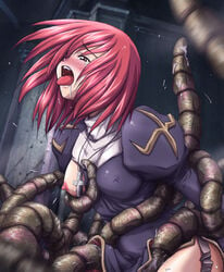 ambiguous_penetration blush breasts brown_eyes clothed_sex clothing covered_penetration cross dress faith faith_(sbi) female implied_penetration implied_sex nipples open_mouth penetration priest_(ragnarok_online) priestess ragnarok_online rape restrained saliva sex_under_clothes sex_under_dress short_hair tears tentacle tentacle_under_dress tentacles_under_clothes tongue tongue_out torn_clothes