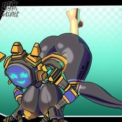 3d android animated ass_jiggle big_ass big_breasts blender disembodied_penis eleanor_(geargrinder44) floating_penis geargrinder44 gynoid huge_ass huge_cock jack-o'_pose jiggle robot_girl robot_humanoid sound tagme thighs tv_head video