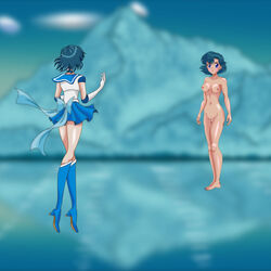 ami_mizuno bishoujo_senshi_sailor_moon clothing female human maruze_circus nude sailor_mercury skirt small_breasts tagme