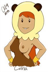 adventure_time celina_(adventure_time) clothed female humanoid hyooman_tribe nomdepenn one_breast_out solo tagme