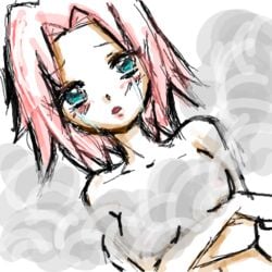 female female_only human naruto sakura_haruno sk sketch solo tagme