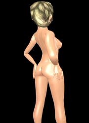 1girls 3d ass back blonde_hair breasts female hands_on_hip ilia miguel-angelic nipples nude short_hair solo standing the_legend_of_zelda twilight_princess