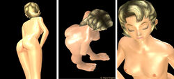 1girls 3d ass back blonde_hair breasts closed_eyes female female_only ilia miguel-angelic miguel_angelic nipples nude short_hair solo the_legend_of_zelda toes twilight_princess