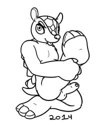 2014 anthro artist_request fifa fuleco male male_only mascot nude penis world_cup