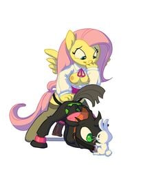 angel_bunny anthro carnifex changeling fluttershy_(mlp) friendship_is_magic my_little_pony straight_hair