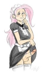 cartoonlion fluttershy_(mlp) friendship_is_magic futanari futashy humanized intersex my_little_pony straight_hair tagme