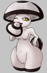 aintsmart amoonguss anthro breasts female female_focus female_only fungi_fauna fungus furry mushroom nintendo nude pokémon_(species) pokemon pussy thick_thighs thighs wide_hips