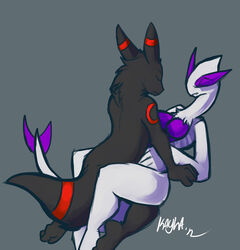 anthro color female fur furry interspecies lugia male mel_the_hybrid nude pokemon pokemon_(species) sex straight tagme umbreon