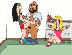 american_dad color dark-skinned_male dark_skin female francine_smith hayley_smith human interracial male mother_and_daughter principal_brian_lewis rabbi_(artist) rape sex tagme