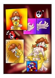 breast_expansion female mario_(series) nintendo princess_daisy shy_guy silverbulletproof tagme transformation