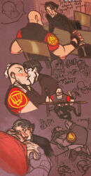 director gay heavy_weapons_guy male male_focus male_only medic miss_pauling tagme team_fortress_2