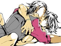 gay homosexual human kotetsu_t._kaburagi male/male male_human male_only selfcest tagme tiger_and_bunny wild_tiger