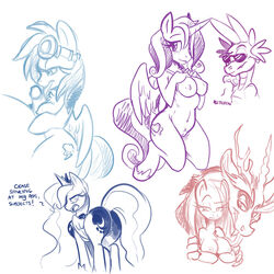 discord_(mlp) friendship_is_magic mel_the_hybrid my_little_pony pinkie_pie_(mlp) princess_cadance_(mlp) princess_luna_(mlp) rainbow_dash_(mlp) smooth_skin spike_(mlp)