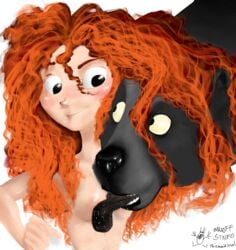 brave curly_hair disney disney_princess imaajfpstnfo merida nipples pixar queen_elinor redhead tagme