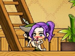 animated anon_42 bowman_(maplestory) character_request maplestory pixel_art purple_hair