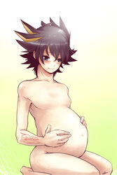 human male male_only male_pregnancy solo tagme yu-gi-oh! yu-gi-oh!_5d's yusei_fudo