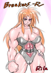 1girls breakers breakers_revenge cameltoe clothed eyelashes female female_only looking_at_viewer makeup muscular muscular_female orange_hair rila_estancia ring solo tagme tight_clothing