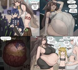 after_vore belle_(zenless_zone_zero) digestion ezkerbkun female_only female_pred female_prey ju_fufu kemonomimi oral_vore post-vore post-vore_weight_gain tagme uncaring_pred unwilling_prey vore vore_belly ye_shunguang yixuan_(zenless_zone_zero) zenless_zone_zero