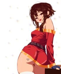 beautiful big_ass juicy_ass juicy_butt kono_subarashii_sekai_ni_shukufuku_wo! legs lipstick megumin small_breasts thick_thighs
