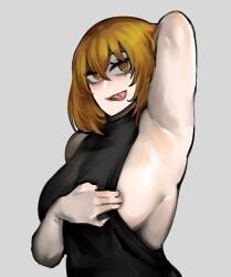 1girl 1girls 2d 2d_(artwork) 2d_artwork arm_up armpit_fetish armpit_focus armpits big_boobs big_breasts blonde_female blonde_hair boobs breasts clothed clothed_female clothing color colored don_quixote_(limbus_company) eclipseecliptus female female_focus female_only golden_eyes high_resolution highres light-skinned_female light_skin limbus_company n_corp._fanatic_(identity)_(project_moon) project_moon pulling_clothing pulling_own_clothes raised_arm seductive sexy sexy_body sexy_female sexy_pose short_hair showing_off sideboob simple_background solo solo_female solo_focus teasing teasing_viewer thin_waist upper_body upper_body_focus voluptuous voluptuous_body voluptuous_female yellow_eyes