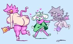 1girls 2girls alternate_version_available animated audio bells big_ass big_breasts big_penis bottomless bottomless_female chubby chubby_female clapping_cheeks deltarune full_body futanari gray_hair green_tunic mad_mew_mew musi_cassie naked pink_(deltarune) pink_hair pink_legwear pink_panties pink_scarf pink_socks ralsei slap slapping_butt sound sound_edit sound_effects sound_warning tagme take_your_pick teasing trans_woman transgender twitter_username undertale video white_fur