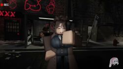 16:9 1girls 3d 3d_animation 4boys 4boys1girl ambiguous_penetration animated antochan areolae breasts chocolate_and_vanilla cock deepthroat double_penetration gangbang host_(roblox) microphone news_lady_(roblox) nipples oral oral_sex paizuri penis reporter roblox robloxian sex tagme video