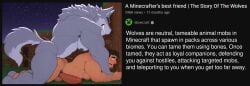 ai_generated ai_slop anthro_with_human big_penis canine canis cock dialogue dick dog dominant_anthro dominant_male feral furry gay gay_sex himbotiger human_with_monster kemono lore male/male male_only meme minecraft minecraft_youtubers mojang muscle muscles muscular muscular_male pecs penis shitpost steve_(minecraft) story submissive_human submissive_male text wolf_(minecraft) youtube youtuber