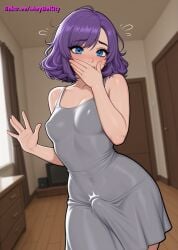 1boy ai_generated bulge covered_penis dress femboy otoko_no_ko solo trap yaoi