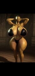 ai_generated big_breasts d'vorah huge_breasts large_breasts monster_girl mortal_kombat thick_thighs