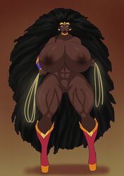 1girls african african_female amazon annon areolae bimbo breasts breasts_bigger_than_head dark-skinned_female dark_skin dc dc_comics eyeshadow high_heels huge_breasts lasso lasso_of_truth lipstick long_hair looking_at_viewer makeup muscular muscular_female naked nipples nubia nude pussy solo thick_thighs very_long_hair voluptuous wide_hips wonder_woman_(series)