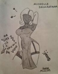 artist_request beholder_(series) beholder_conductor dress hand_drawn line_art michelle_shimanskaya paper simple_background underwear