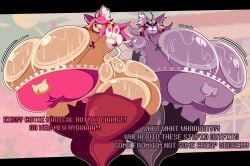 2girls cat_paws deltarune hyper_ass hyper_breasts mad_mew_mew tagme text toby_fox toby_fox_(copyright) voctopie